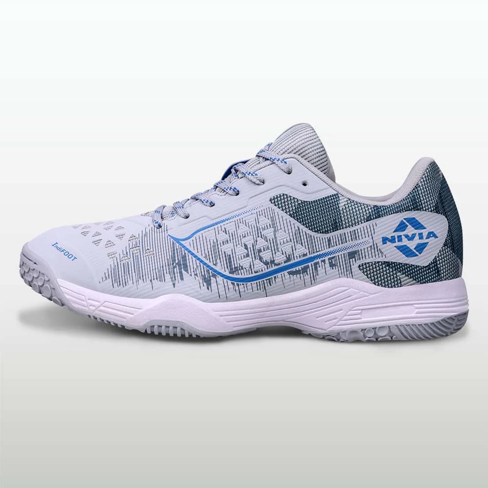 Nivia hycourt 3.0 badminton shoes grey — image 1 of 8