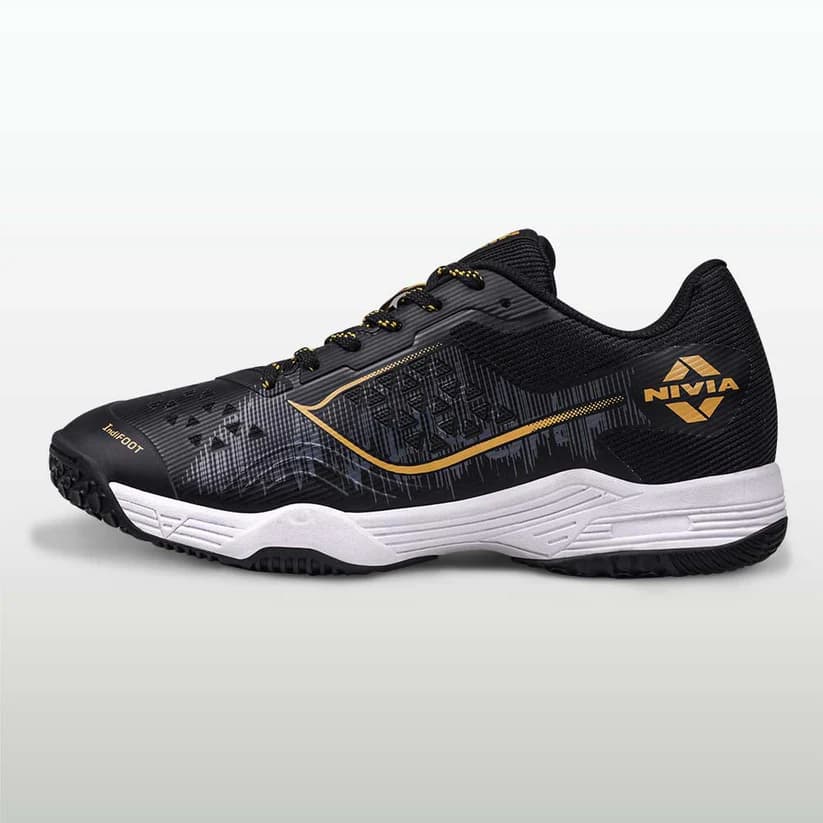 Nivia hycourt 3.0 badminton shoes black — image 1 of 8